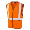 Leo Workwear Umberleigh Class 2 Hi-Vis Orange Stud Waistcoat